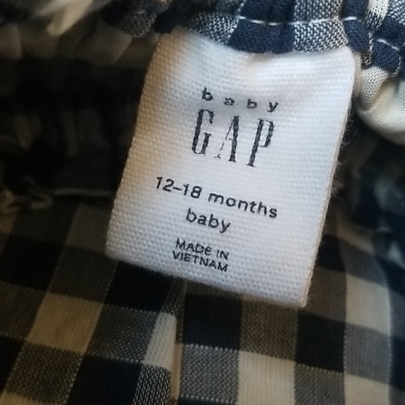 NWT Gap baby navy gingham print dress (size 12-18 mo) - Picture 6 of 13